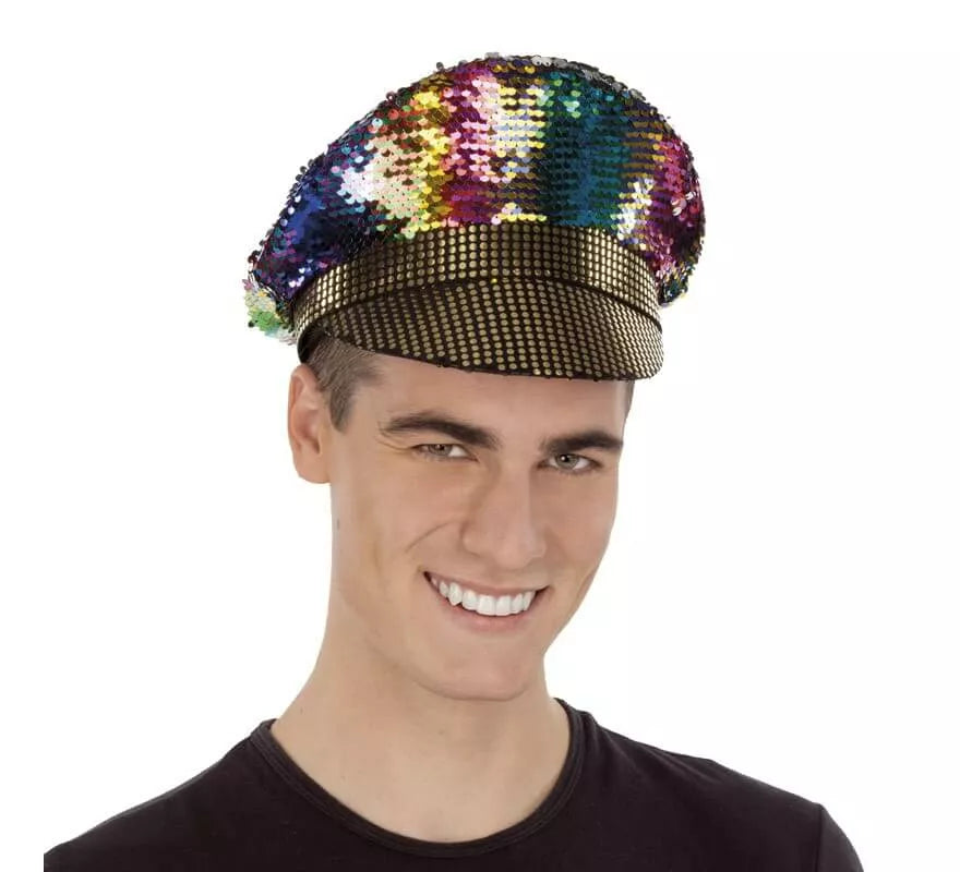 Translation missing: fr.Gorra de Policía Arcoíris con lentejuelas