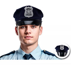 Casquette de police bleue adulte