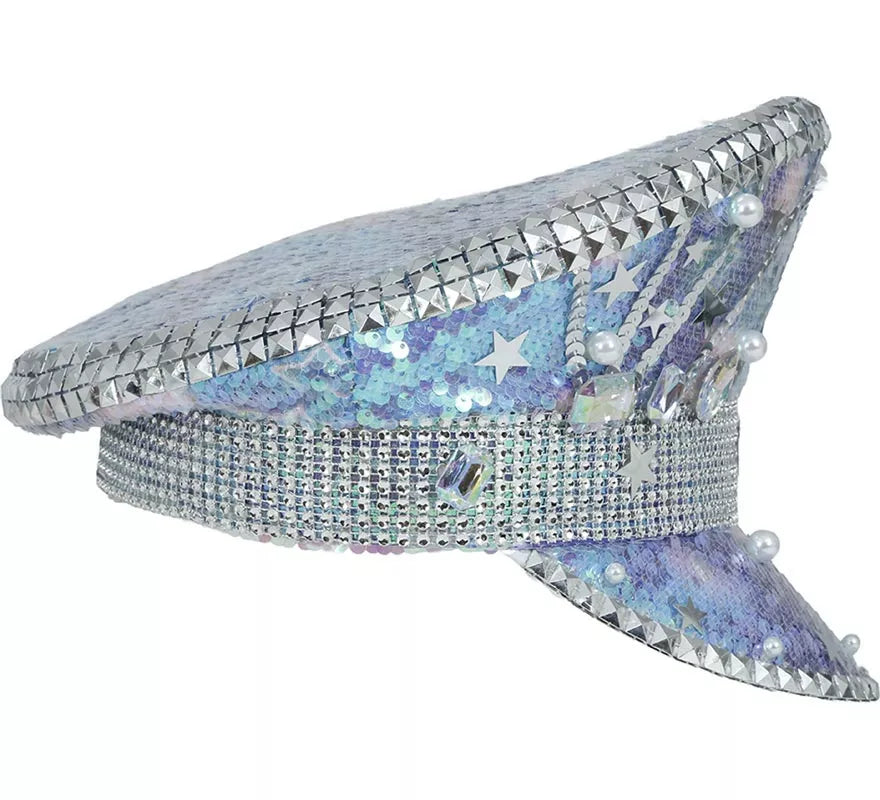 Translation missing: fr.Gorra de Policía azul con Perlas adultos