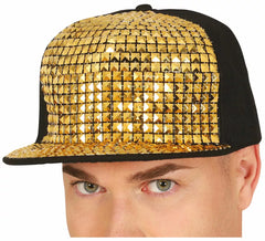 Casquette Rappeur Adulte avec rivets dorés