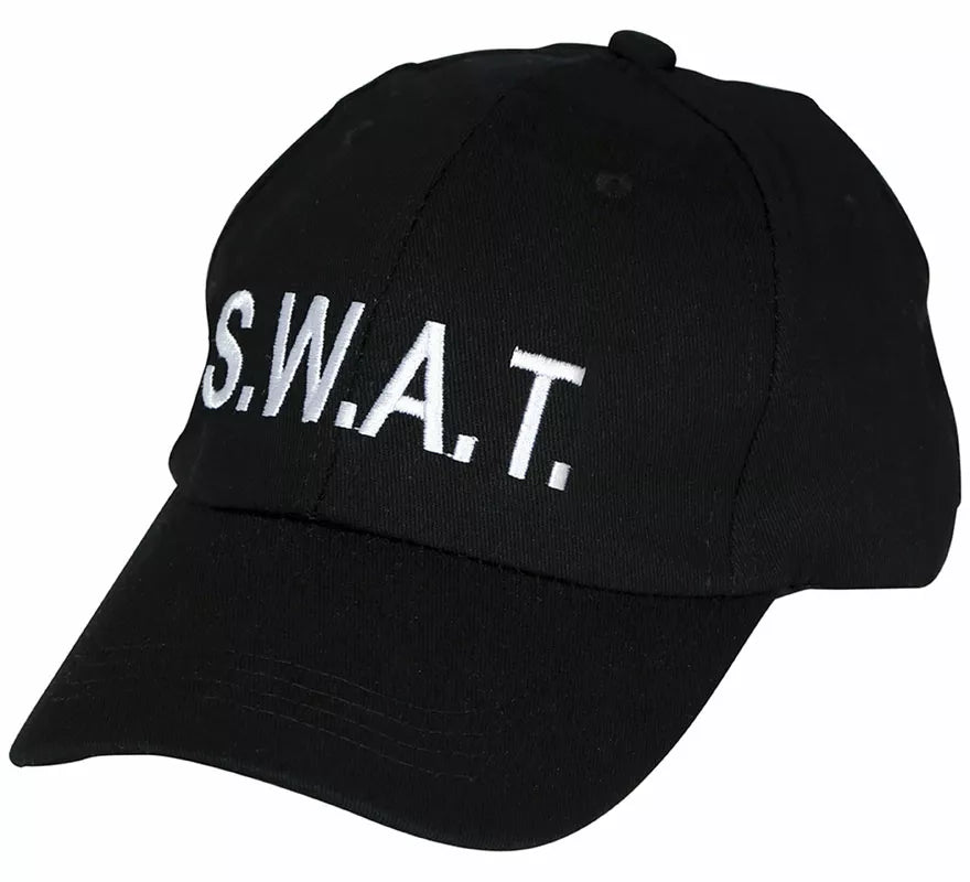 Translation missing: fr.Gorra de Swat negra adulto