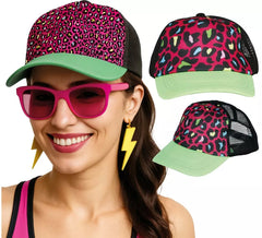 Casquette à imprimé léopard