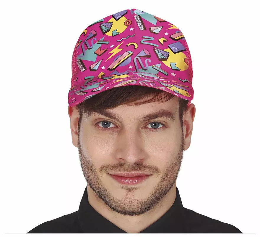 Translation missing: fr.Gorra Fucsia con estampado de los Años '80