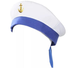 Casquette Marine blanche et bleue avec ancre