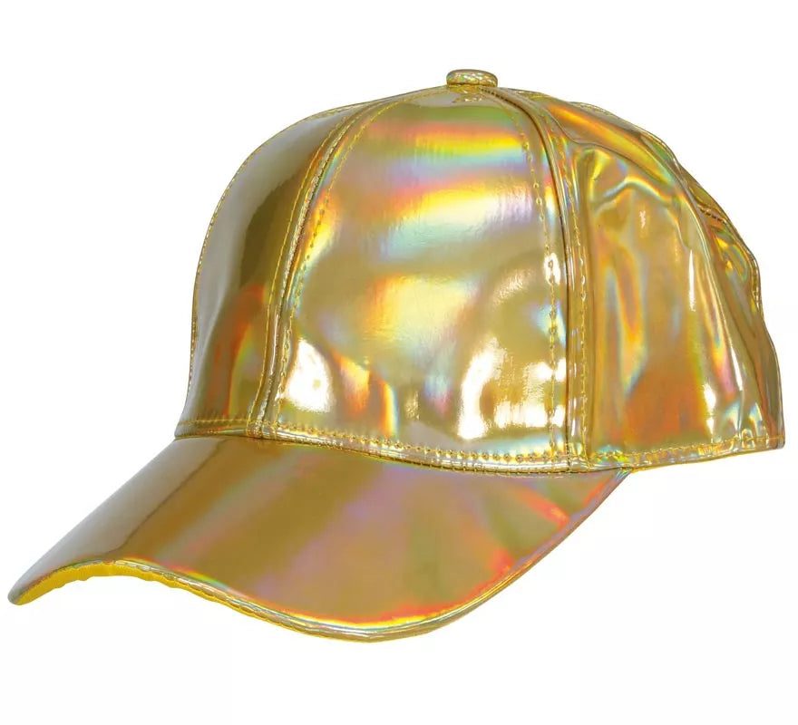 Translation missing: fr.Gorra Metalizada dorado adulto
