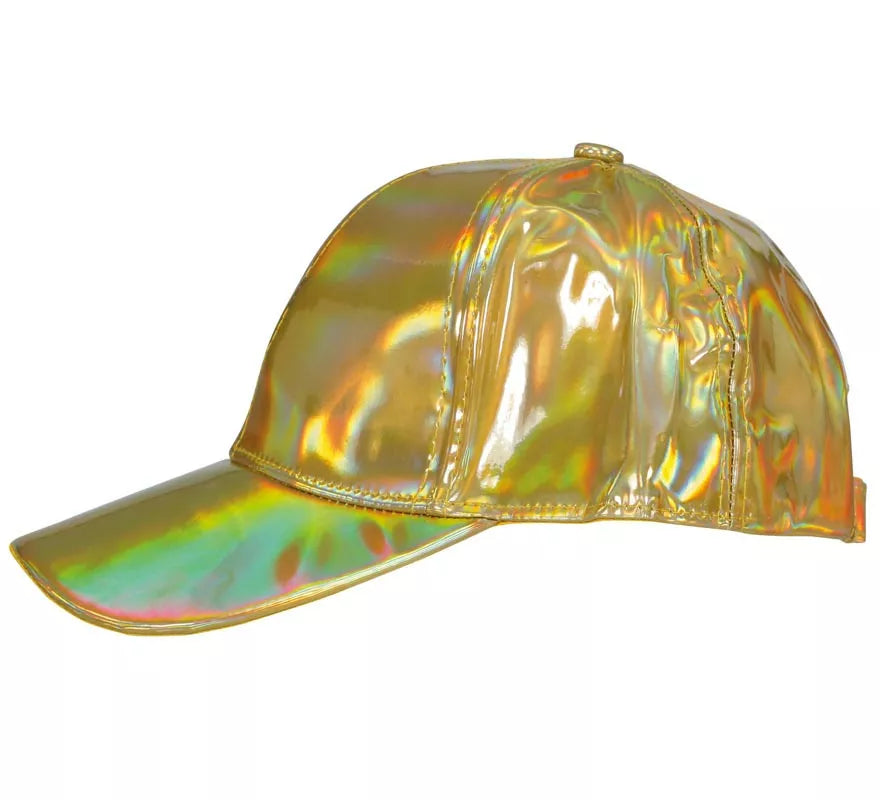 Translation missing: fr.Gorra Metalizada dorado adulto