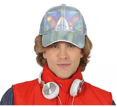 Casquette adulte argentée métallisée