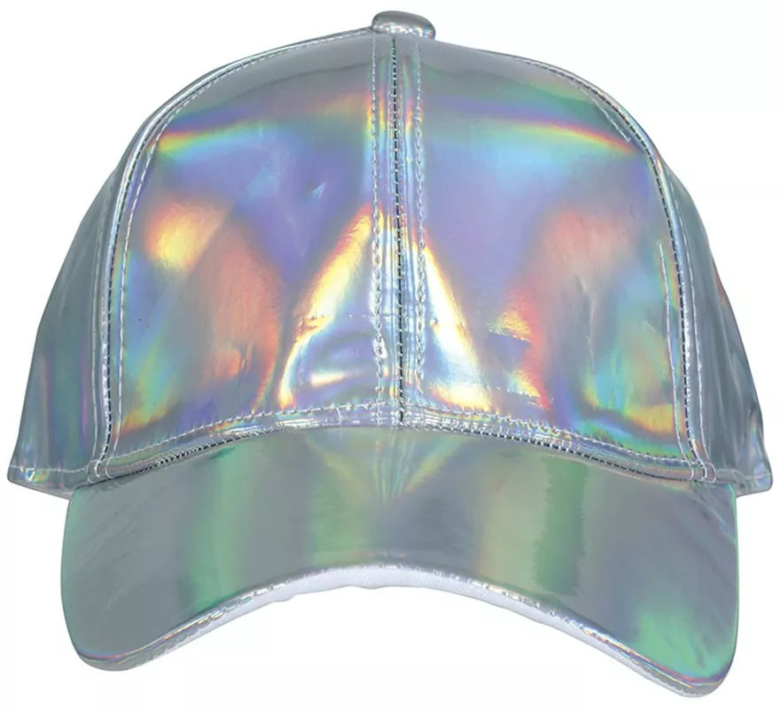 Translation missing: fr.Gorra Metalizada plateado adulto