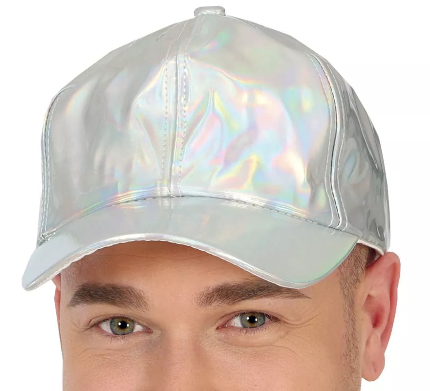 Translation missing: fr.Gorra Metalizada plateado adulto