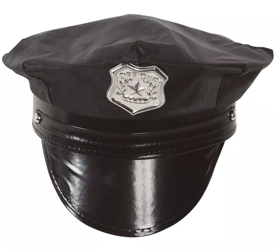 Translation missing: fr.Gorra Policía infantil con placa dorada