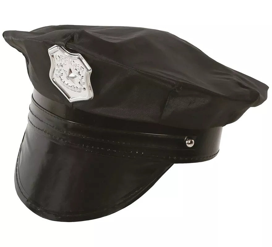 Translation missing: fr.Gorra Policía infantil con placa dorada