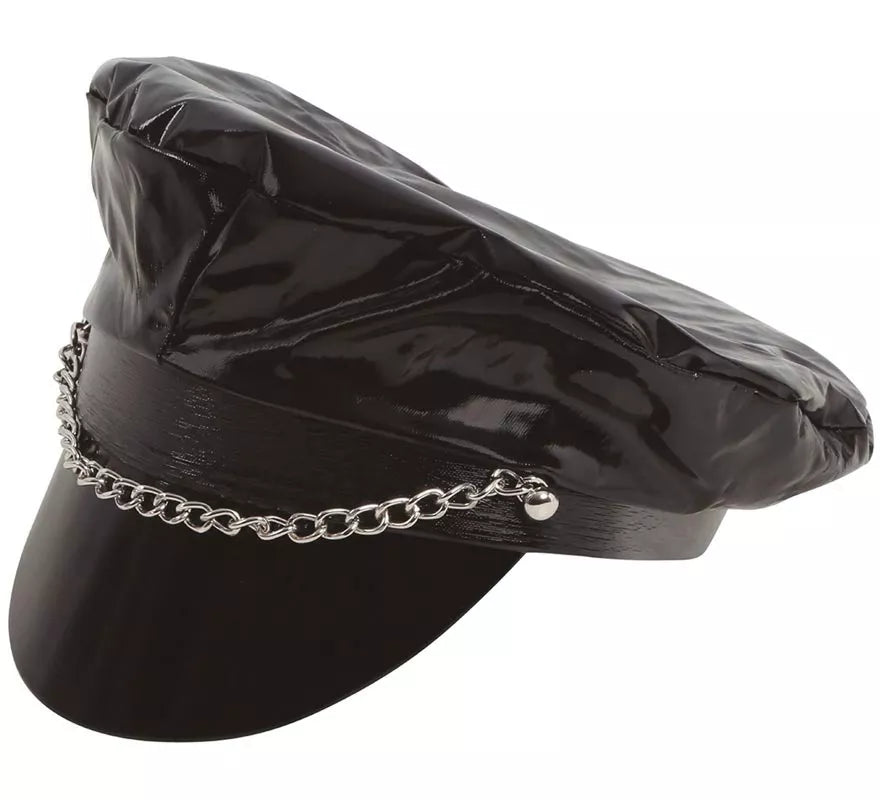 Translation missing: fr.Gorra Sado o Motera de vinilo negra