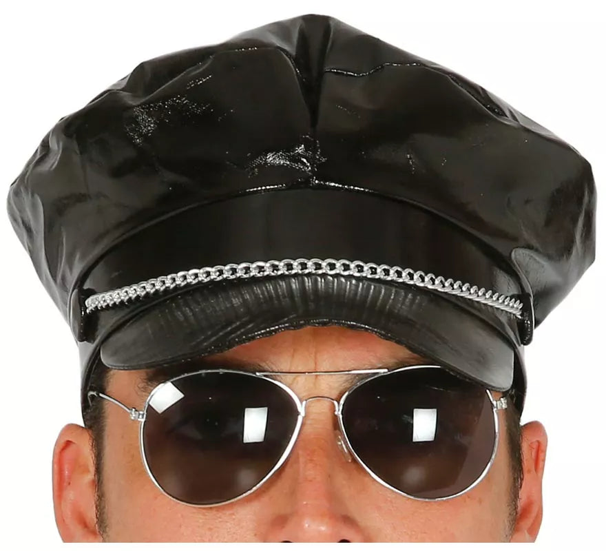 Translation missing: fr.Gorra Sado o Motera de vinilo negra