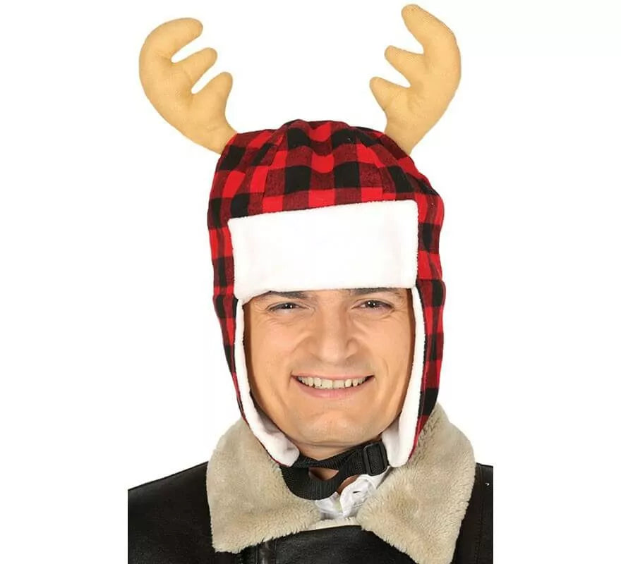 Translation missing: fr.Gorro a Cuadros con Cuernos 45 cm
