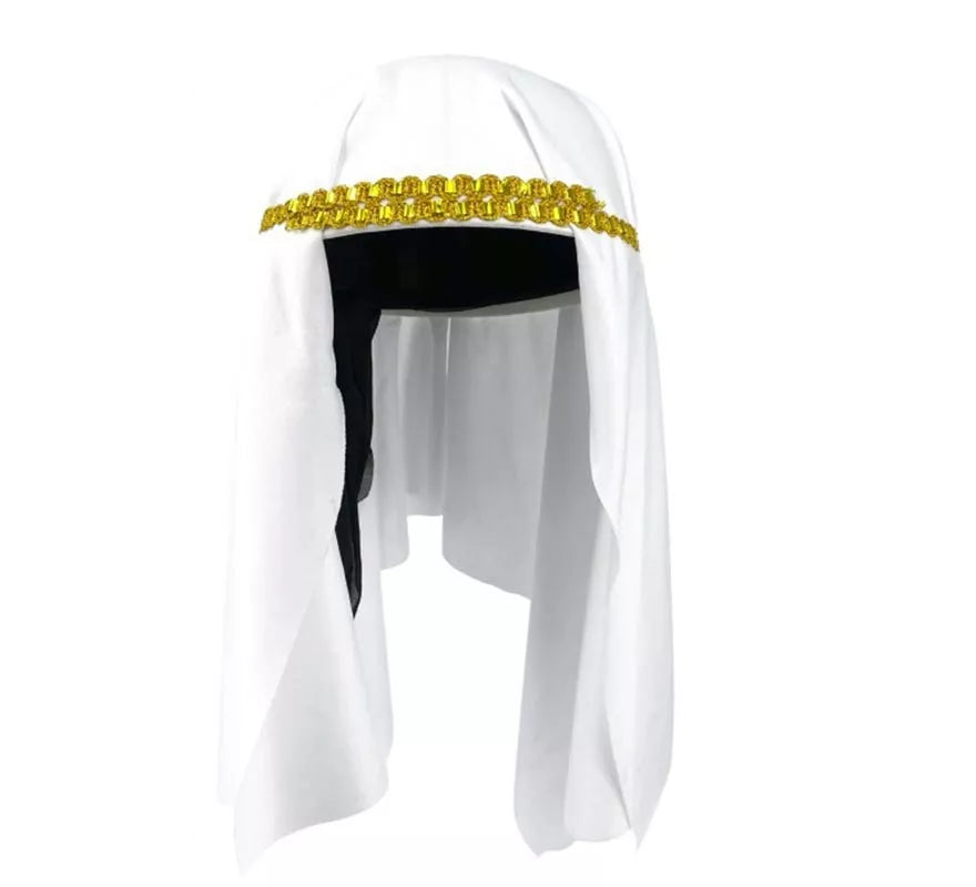 Translation missing: fr.Gorro Árabe blanco de 19x50 cm