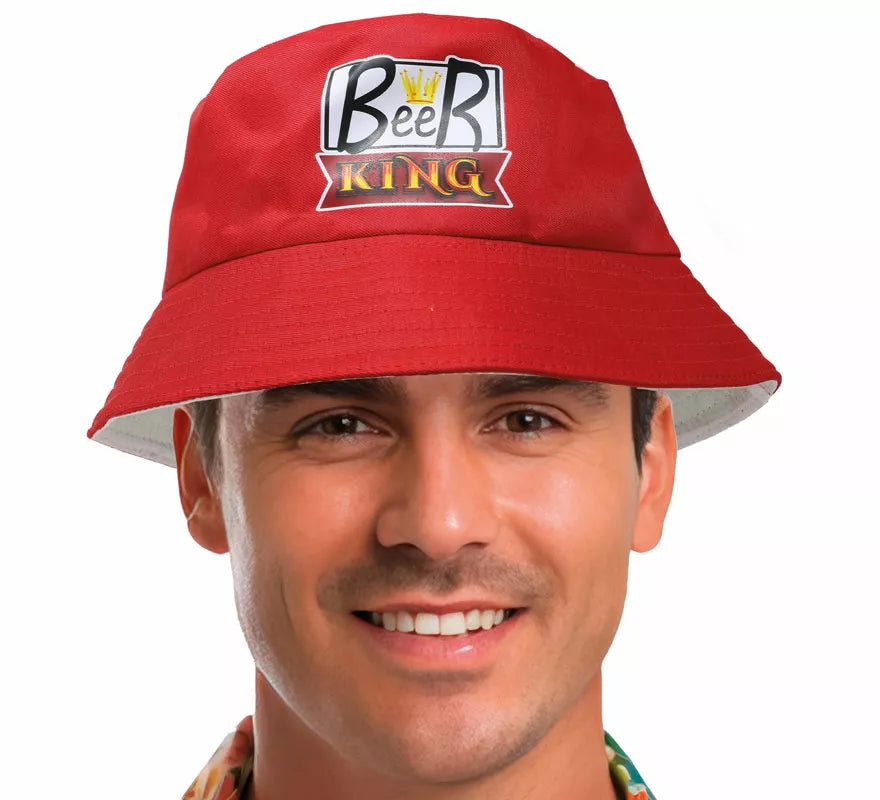 Translation missing: fr.Gorro Beer King rojo adulto