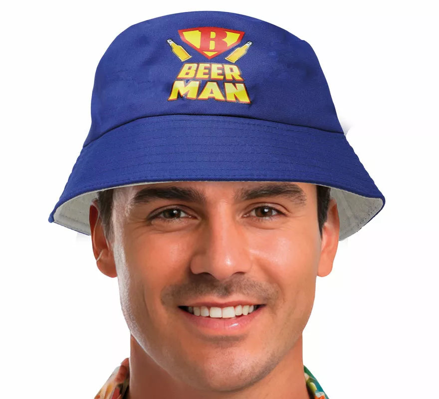 Translation missing: fr.Gorro Beer Man azul adulto