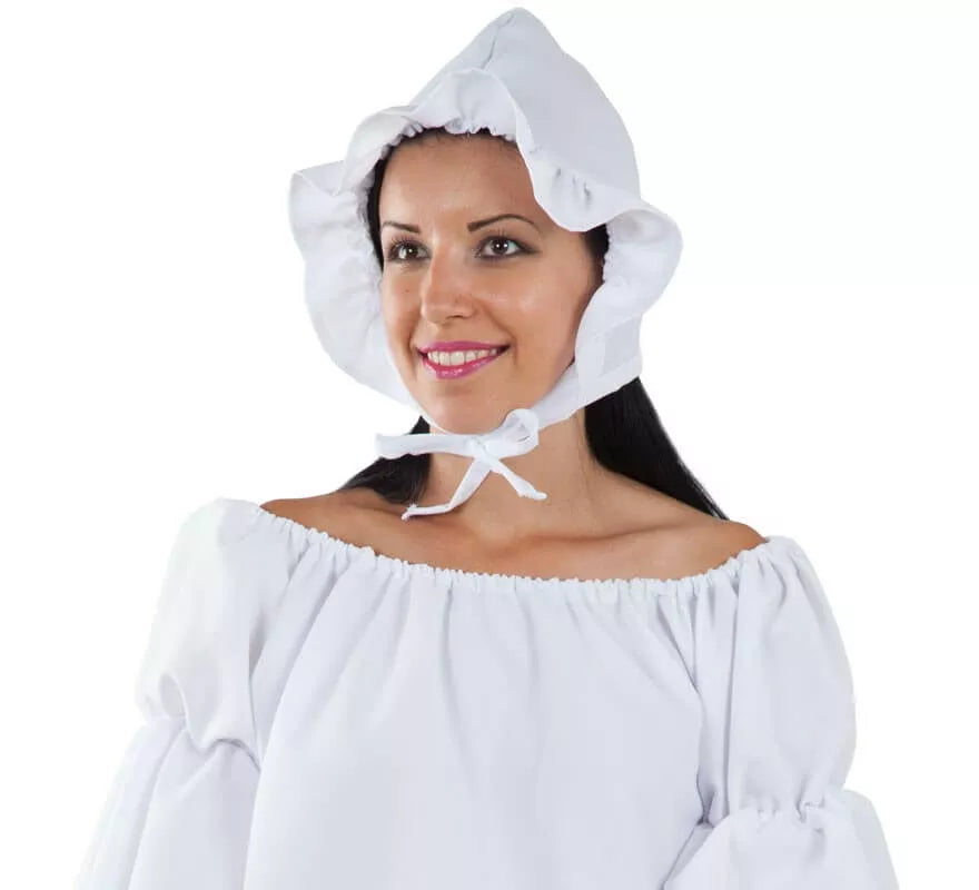 Translation missing: fr.Gorro Blanco de Campesina Medieval para mujer