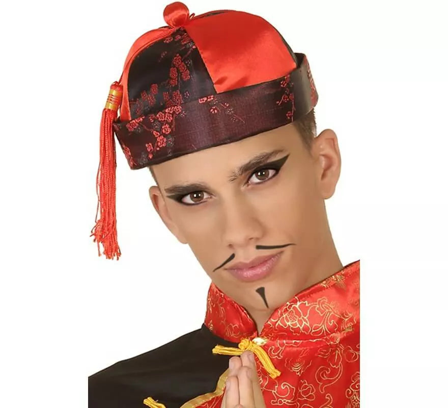 Translation missing: fr.Gorro Chino Rojo con Borla