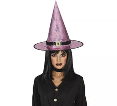 Chapeau de sorcière iris rose