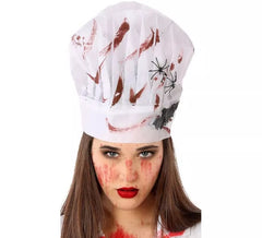 Bonnet de cuisinier avec sang de 11x11 cm