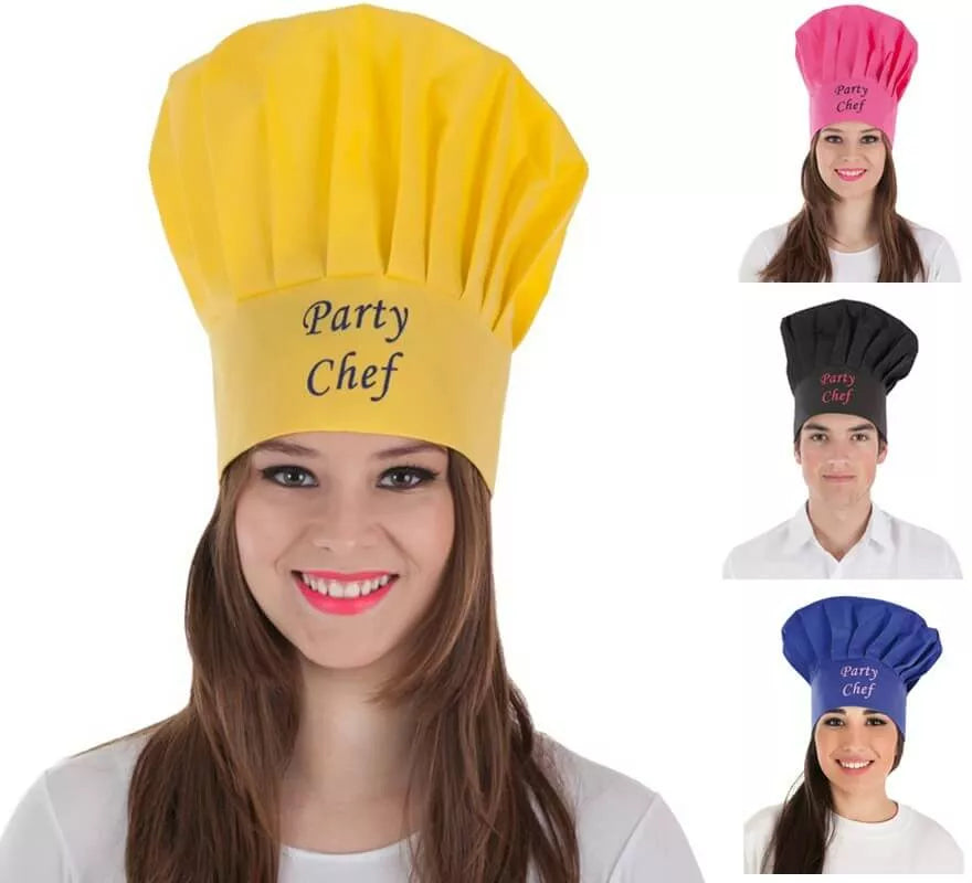 Translation missing: fr.Gorro de Cocinero para adultos en 4 colores surtidos