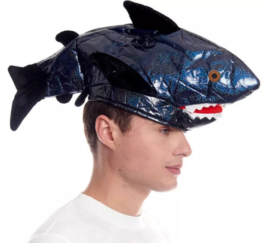 Translation missing: fr.Gorro de Foam de Tiburón azul