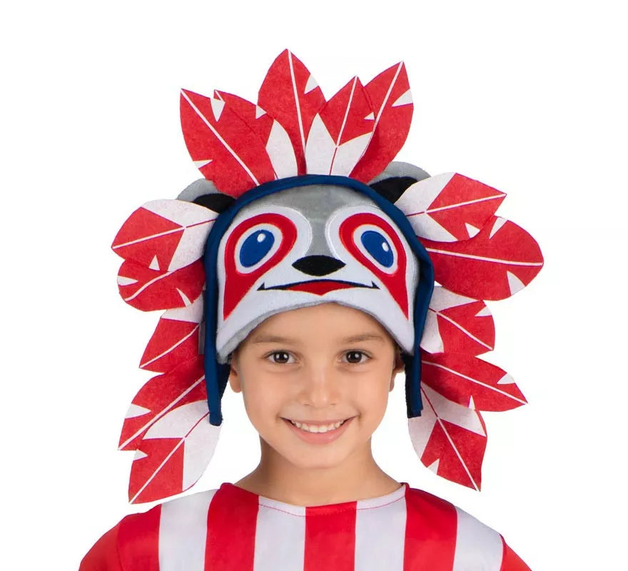 Translation missing: fr.Gorro de Indi Atlético de Madrid rojo y blanco infantil