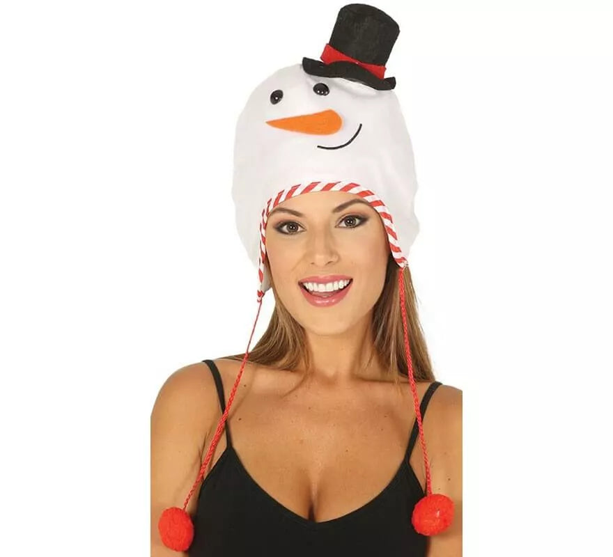 Translation missing: fr.Gorro de Muñeco de Nieve con Bolas 30 cm