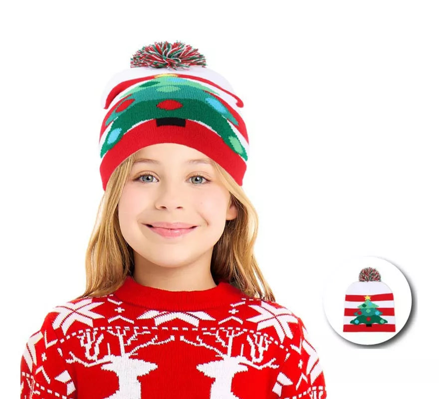 Translation missing: fr.Gorro de Navidad Árbol Navideño a rayas infantil