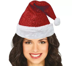 Chapeau de Père Noël scintillant de luxe pour adultes
