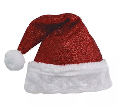 Bonnet de Père Noël scintillant de luxe pour enfants
