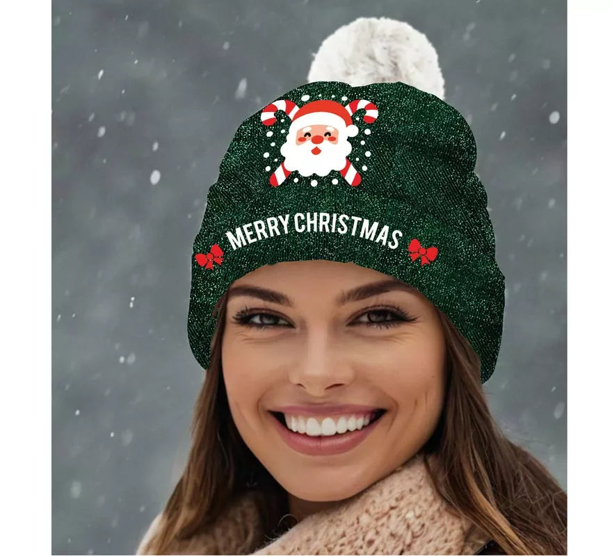 Translation missing: fr.Gorro de Papá Noel con Purpurina verde