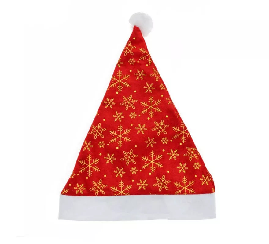 Translation missing: fr.Gorro de Papá Noel de estampado de Copos de Nieve