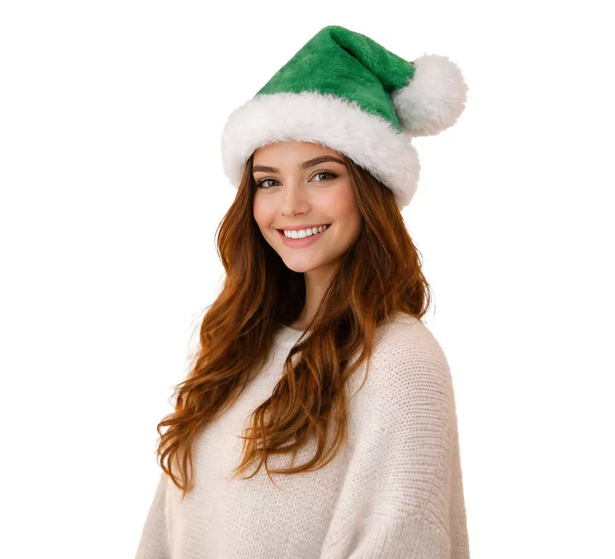 Translation missing: fr.Gorro de Papá Noel de Terciopelo verde