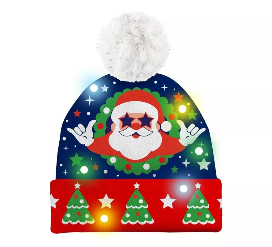 Translation missing: fr.Gorro de Papá Noel Efecto Lana con Luz