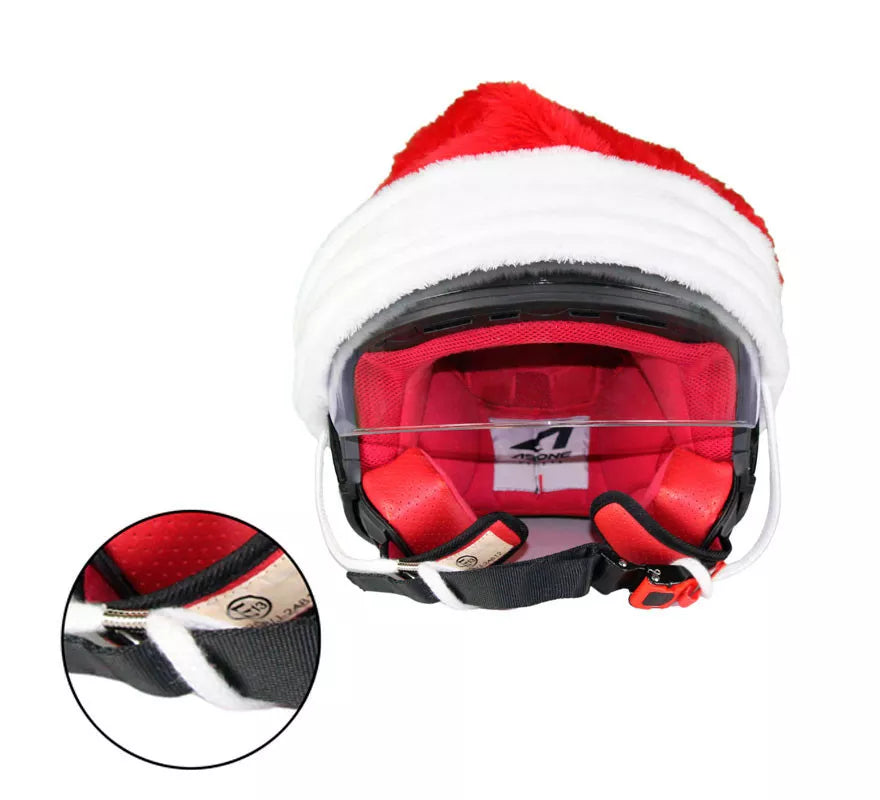 Translation missing: fr.Gorro de Papá Noel Navidad para Cascos de Moto con sujeción