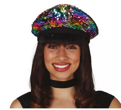 casquette de police Multicolor Paillettes femmes