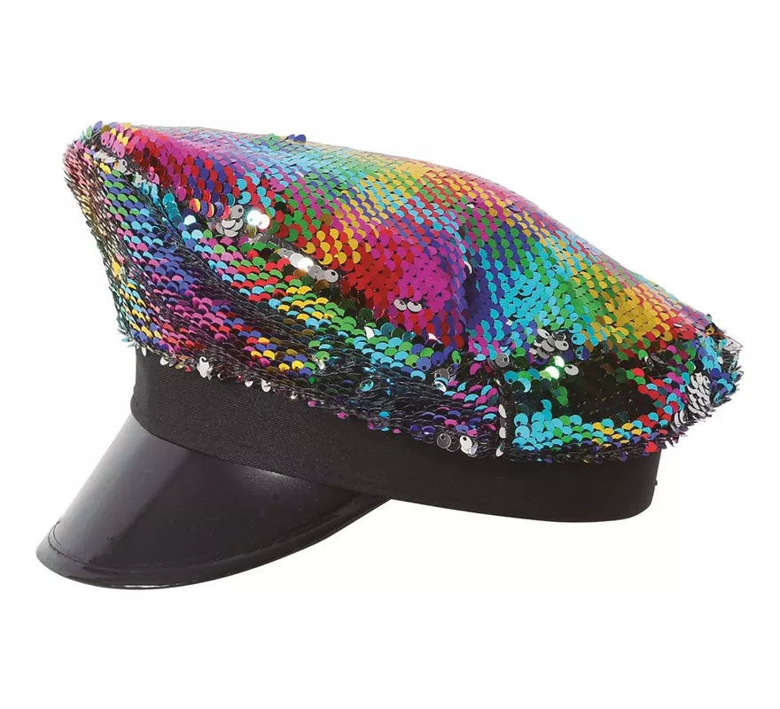 Translation missing: fr.Gorro de Policía de Lentejuelas Multicolor para mujer
