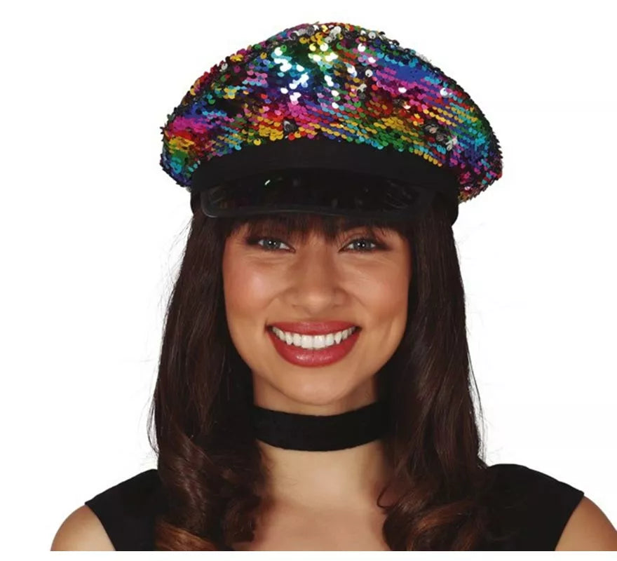 Translation missing: fr.Gorro de Policía de Lentejuelas Multicolor para mujer