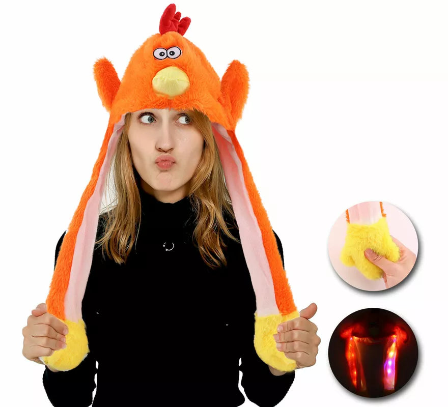 Translation missing: fr.Gorro de Pollo con Oreja Móviles y Luz