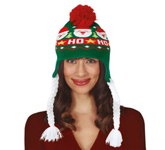 Chapeau de Père Noël avec tresses