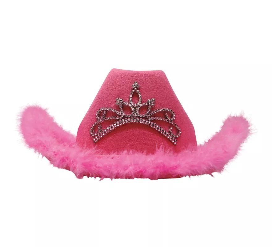 Translation missing: fr.Sombrero de Vaquera Rosa con Boa