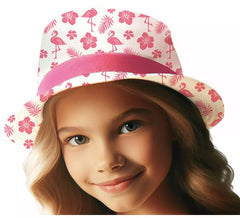 Chapeau d'été pour enfants flamants roses