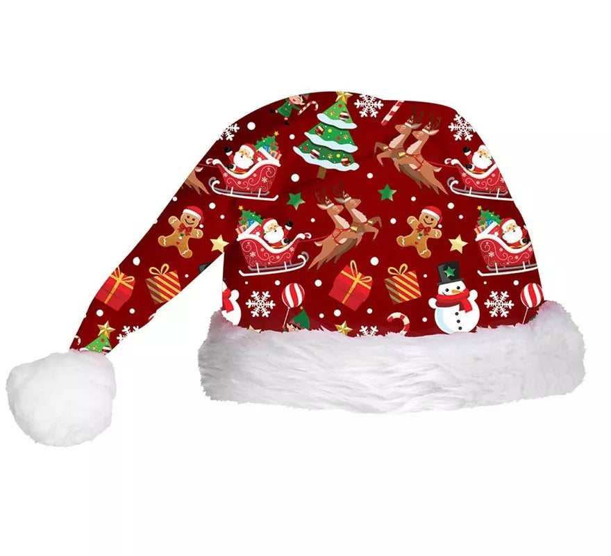 Translation missing: fr.Gorro Figuras Navideñas rojo