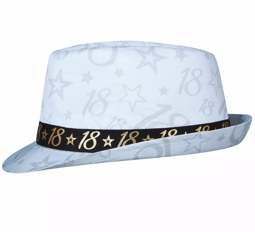 Translation missing: fr.Gorro Gángster Blanco 18 Años Cumpleaños y Aniversarios