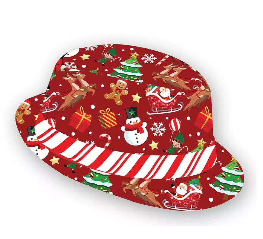 Gorro Gánster Navideño Bastón de caramelo