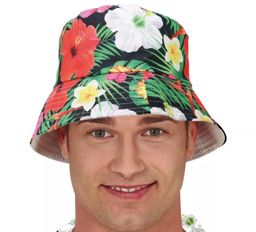 Translation missing: fr.Gorro Hawaiano Flores Tropical adulto