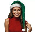 Gorro Largo de Papá Noel con Purpurina verde de 80 cm