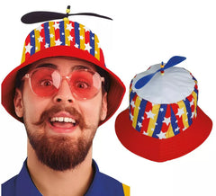 Chapeau multicolore à hélice